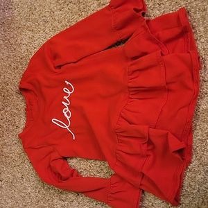 Size 4T long sleeve "love" top